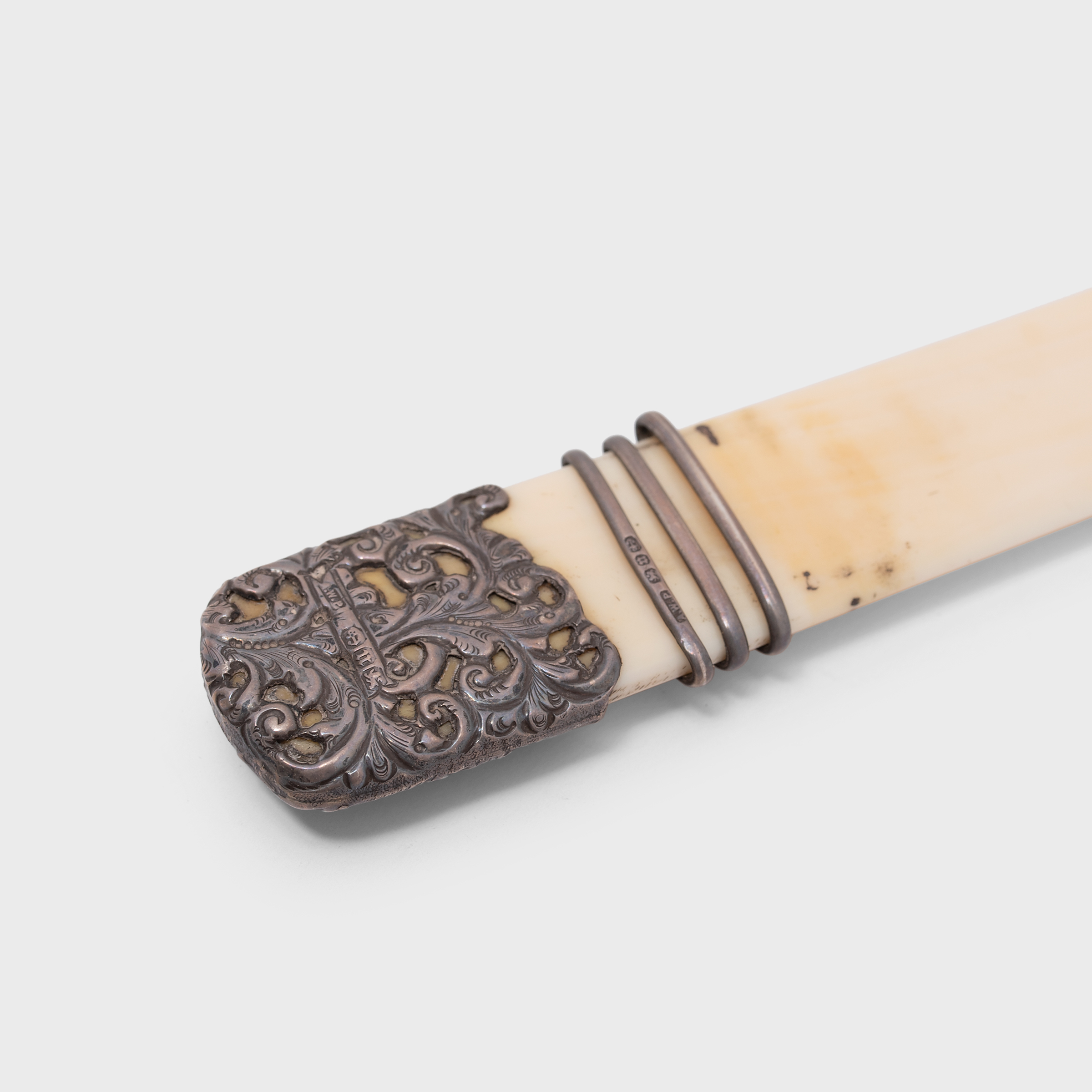 Victorian Ivory Letter Opener with Silver Filigree Browse or Buy at