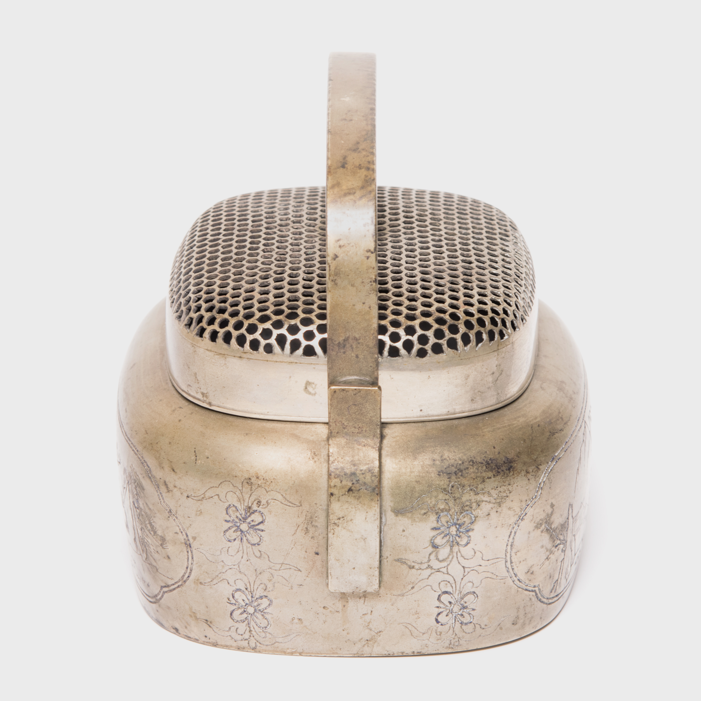 Brass Brazier with Incised Nature Scene Browse or Buy at PAGODA RED