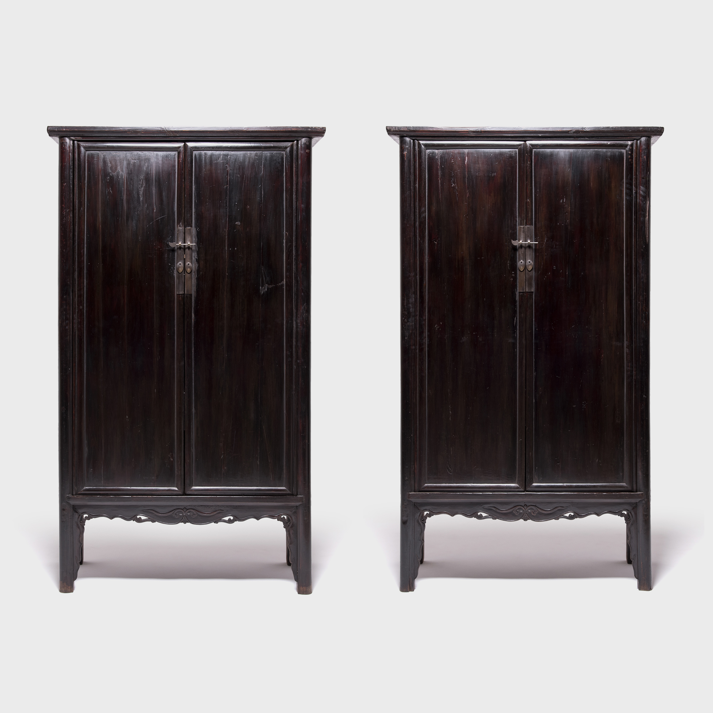 Chinese Tall Cabinets Asian Wood Antique Northern Elmwood