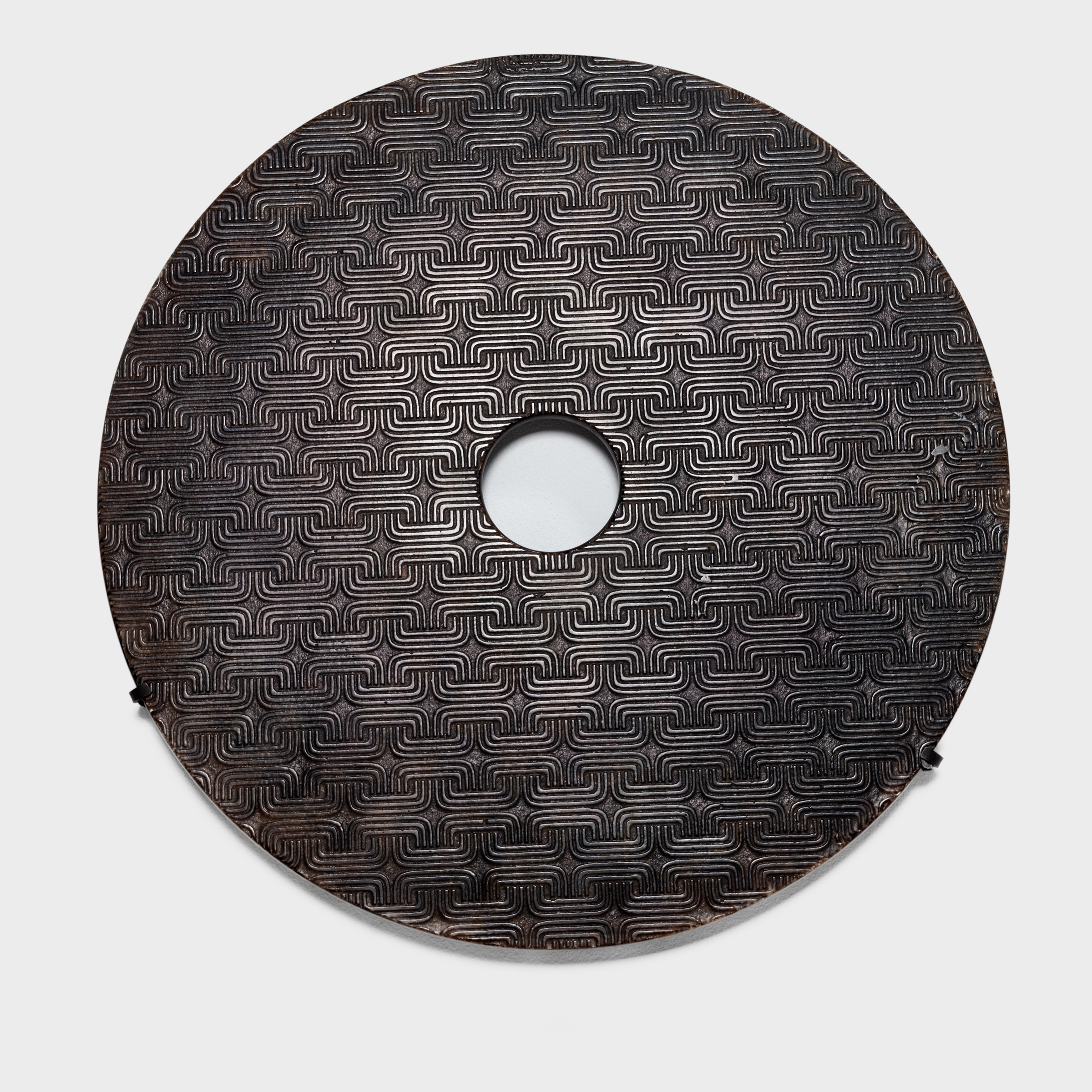 Incised Jade Bi Disc with Wall Mount - Browse or Buy at PAGODA RED