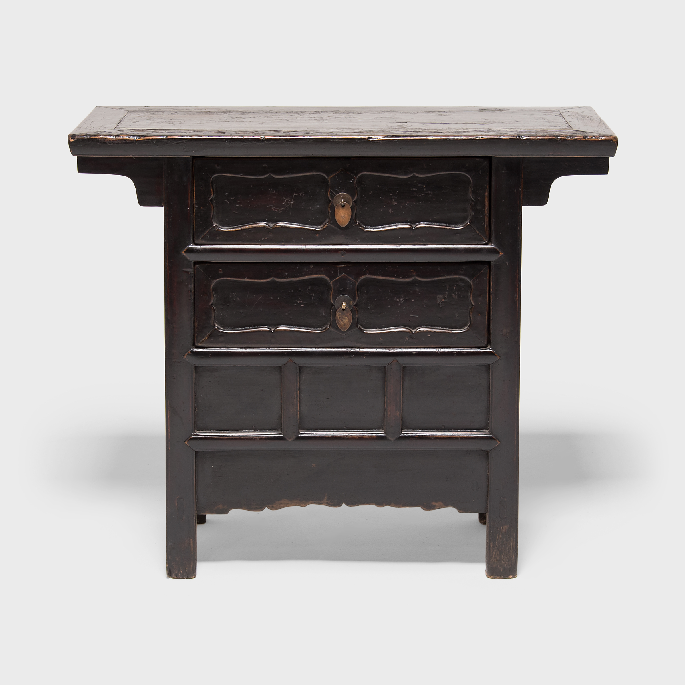 Black Lacquer Two Drawer Chest Browse Or Buy At Pagoda Red