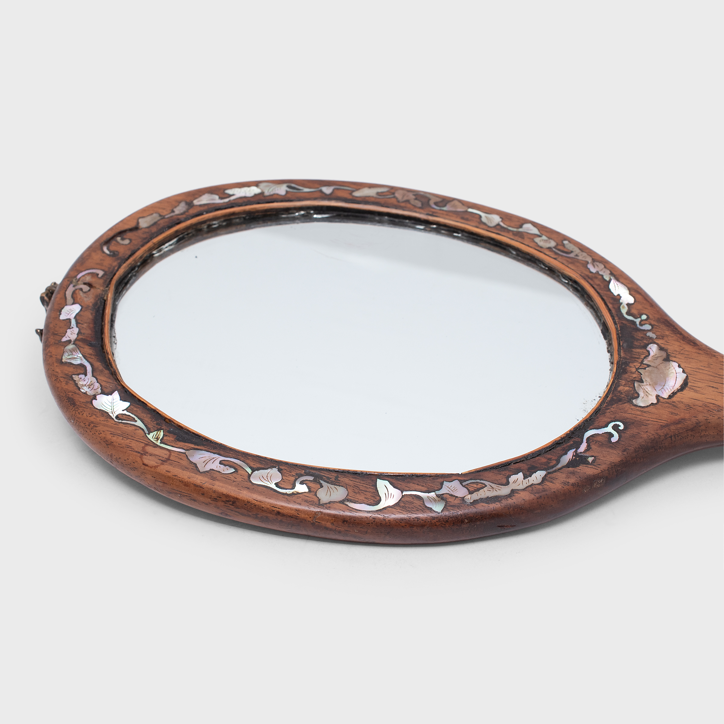 Oval Hand Mirror with Mother of Pearl Inlay Browse or Buy at PAGODA RED